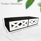Wooden Desk Organizer with 2 Drawers – Handcrafted Solid Wood Storage Box for Office, Home & Study – Rustic Desktop Organizer for Files, Accessories & Stationery (STYLE 2, BLACK AND WHITE) - Image 3