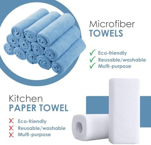 Avalon Towels Microfiber Cleaning Cloths (Value Pack of 100) - Size 12 x 12 Inches, Highly Absorbent Cleaning Rags, Lint Free, Reusable and Washable, Microfiber Towels for Cars - Image 2