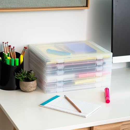 IRIS USA File Box |Made in USA| Fits 8.5"x11" A4 Paper, (6-Pack) - Clear - Image 2