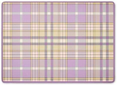 MACKENZIE-CHILDS Set of 4 Cork-Back Placemats, Hard-Finish Table Mats, Lavender Tartan by Unknown