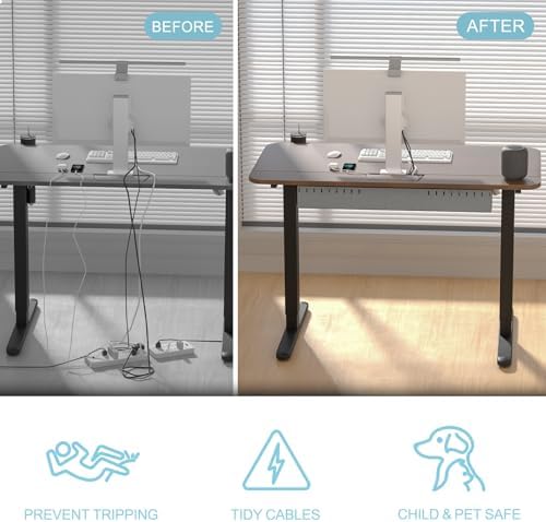 Standing Desk with Hidden Cable Management Tray,55x24,Walnut - Image 6