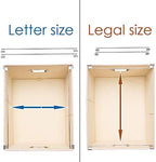 PRANDOM File Organizer Box - Set of 2 Collapsible Decorative Linen Filing Storage Hanging File Folders with Lids Office Cabinet Letter/Legal Size Light Grey (17x14x11.2 inch) - Image 5