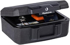 SentrySafe Fireproof Money Safe with Key Lock, Black Lock Box with Portable Carrying Handle for Travel, Exterior: 14.3 in. W x 11.2 in. D x 6.1 in H, 1200 by SentrySafe