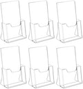 HIIMIEI Brochure Holder 4 x 6 inches, Acrylic Flyer Holder with 6 Pack by HIIMIEI