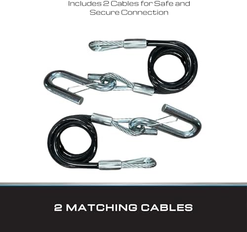 Tie Down 59541 Black 5000 lb Class 3 Safety Cable - Pair - Image 3