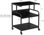 Fannova 23.6"x18.9"x30" Large Printer Stand with Adjustable Storage Shelf - Image 2