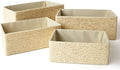 LA JOLIE MUSE Bathroom Basket Organizers, Paper Rope Storage, Beige 4 Pack by LaJol%C3%ADeMuse