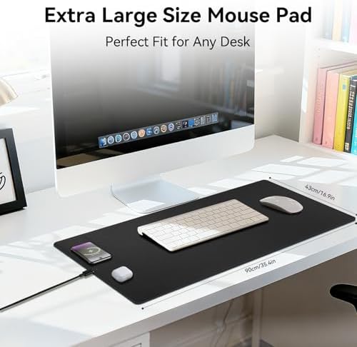 Dual Wireless Charging Mouse Pad, Magnetic 15W, Black - Image 5