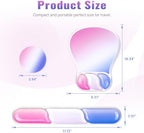 Ospelelf Mouse Pad with Wrist Rest Set Gel Ergonomic Keyboard Wrist Support Anti-Slip Rubber Bottom Office Women Desk Accessories for Computer, Laptop and Gaming, Pink and Blue - Image 6