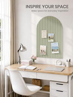 Large Arched Felt Bulletin Board 35.4''×23.6'', Sage - Image 6