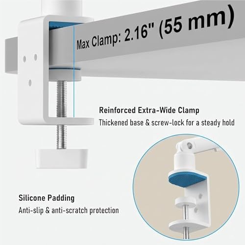 Portable Monitor Stand 15.6", Heavy Duty Tablet Arm Mount with Desk Clamp - Image 6