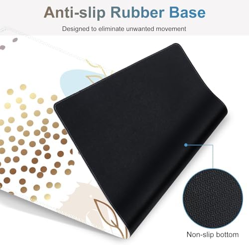 Large Gaming Mouse Pad Set, 4 in1 Ergonomics Keyboard Desk Mat with Memory Foam Wrist Rest, Computer Extended Game Mousepad, Non-Slip Desk Pad Matt Easy Typing Pain Relief I Art Modern Blue - Image 7
