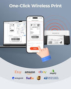 MUNBYN Bluetooth Thermal Label Printer, Wireless 4x6 Shipping Label Printer - Image 4