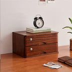 Desktop File Cabinet - Desktop Organizer Storage Box, Solid Wood Storage Box with Lock, Desk Drawers Organizer and Accessories, Locking Filing Cabinet, Rustic Dresser,D-2 Drawer by Unknown