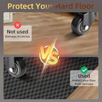 AiBOB Gaming Chair Mat for Hardwood Floor, 53" x 45" 3D Diamond Design - Image 2