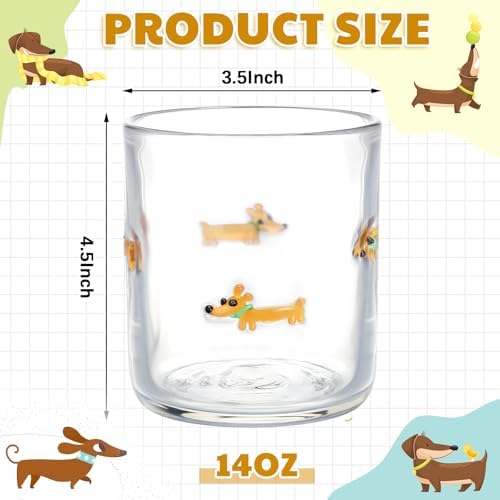 SiliFine 2 PCS Dachshund Icon Juice Glasses - Image 4