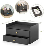 Wisuce Bamboo Desk Organizer with Drawers for Tabletop Storage - Image 2