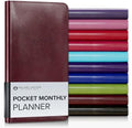 Gallery Leather Pocket Monthly Planner 2026-2027 Acadia Burgundy by GalleryLeather