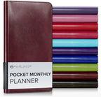 Gallery Leather Pocket Monthly Planner 2026-2027 Acadia Burgundy by GalleryLeather