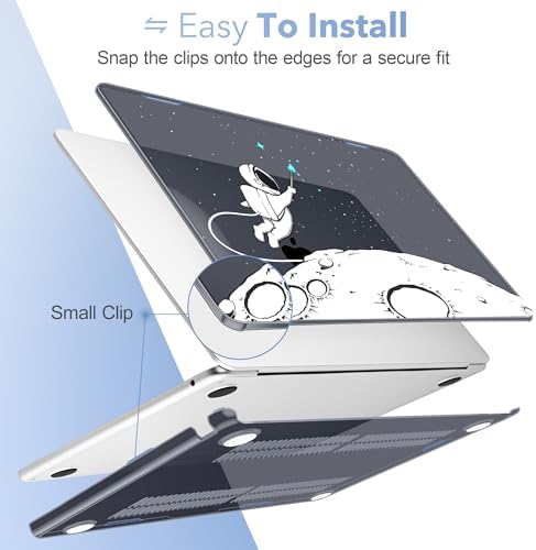 May Chen for MacBook Air 15 inch Case M5 M4 M3 M2 2026 2024-2023, Model A3448 A3241 A3114 A2941, Closes Seamlessly Hard Shell Laptop Cover with Keyboard Cover, Cute Astronaut - Image 5