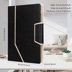 Toplive Conference Folder - Executive Business Padfolio with Letter/A4 Size Clipboard, Document Sleeve & Card Holders - Black - Image 4