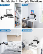 Laptop Wall Mount, 2-in-1 Monitor with Vented Tray Hold Max 22bls - Image 7