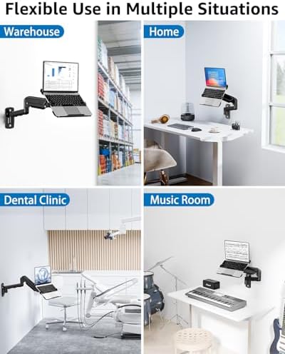 Laptop Wall Mount, 2-in-1 Monitor with Vented Tray Hold Max 22bls - Image 7