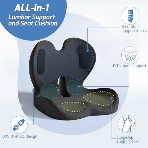 Seat Cushion,Memory Foam Chair Cushion for Office and Car - Image 3