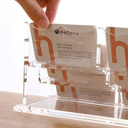 HeZone Business Cards Holder Display for Desk, Clear Acrylic Multiple 3 Tier 6 Slot Business Card Stand, Holds 300 Cards-1 Pack (6 Slots-H) - Image 5
