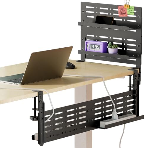 JOY worker 4-in-1 Clamp on Above/Under Desk Pegboard Cable Management Tray by JOYworker