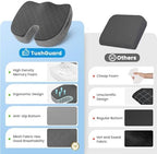 TushGuard Memory Foam Office Chair Seat Cushion - Dark&Light Grey, X-Large - Image 6