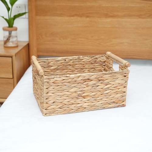KINGWILLOW Large Storage Baskets, Rustic Decor Small Desk Basket - Image 6