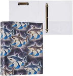 ALAZA Italian Brainrot Meme Tralalero Tralala Shark 4 3 Ring Binder 1.5 Inch Three Ring Office Binders w/clipboard & 3 Pockets, Hold 200 Sheets, 2 pcs - Image 3