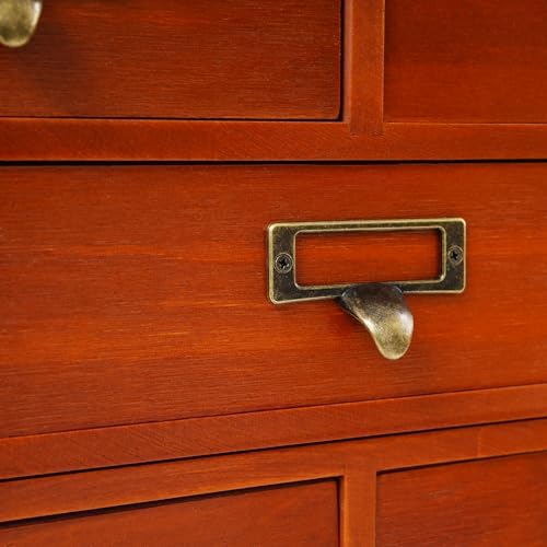 4-Piece Desktop Drawers Stackable Wood Desktop Cabinet with 3 Drawers Tabletop Storage Organization Box Drawer Cabinet for Bedrooms, Offices, Dormitories, Kitchens (Brown) - Image 7