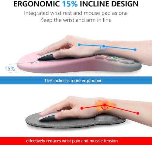 Mouse Pad with Wrist Rest & Keyboard Wrist Rest, Memory Foam - Image 2