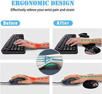 Keyboard Wrist Rest+Mouse Wrist Pad+Desk Pad Set,Memory Foam Ergonomic Easy Typing Pain Relief for Computer Laptop Office Home - Hummingbird and Flower - Image 3