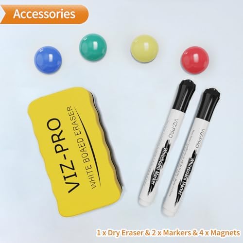 VIZ-PRO Magnetic Whiteboard, 40 x 30 Inches, Dry Erase Board for Wall - Image 4