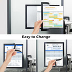 Magnetic Sign Holder,8.5×11 Magnetic Paper Holder,6-Pack,Black - Image 4