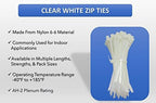Kable Kontrol Cable Zip Ties, 36 Inch 500 Pcs HD 175lbs Test, Natural White - Image 3