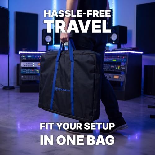 Rockville Z55 Z-Style 2-Tier Keyboard Stand, Adjustable Height and Width - Image 6