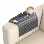 Korser Couch Armrest Table, Sofa Arm Tray with Removable Cup Holder, 2 in 1 Anti-Slip Armrest Tray Table for Couch, Bamboo Foldable Couch Cup Holder for Drinks Snacks Phone Remote Control by KORSER