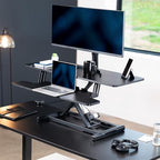 VIVO Black 42 inch Electric Desk Converter, DESK-VE42B - Image 2