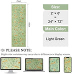 DUKINO 2x6 Runner Rug, Washable Animal Kitchen Rugs Non Slip, Light Green - Image 2
