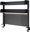 Clamp On Desk Organizer Shelf, Desk Extender Pegboard Workstation,Computer Desk Accessories for Office, Privacy Panel for Gaming Desk,Clamp-on 23.6/31.5/39.3in Desktop Shelving System, Black (Size : by Unknown