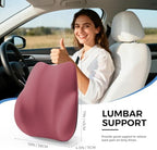 BEBAS Ergonomic Lumbar Support Pillow for Car, Memory Foam Car Back Cushion - Image 2
