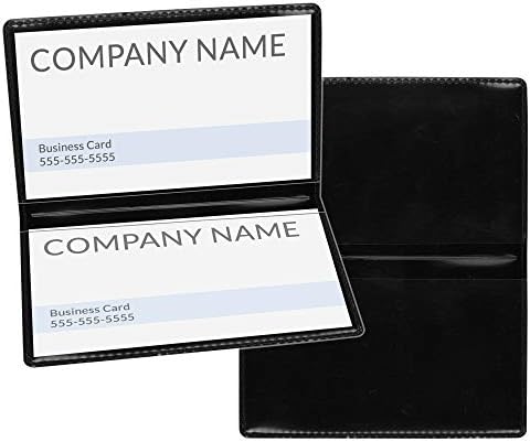 StoreSMART Black Folding Business Card Holders - 500 Pack - Polypropylene Plastic (RPP2915BK500) by StoreSMART