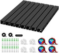 Cable Raceway - Magnetic Cable Management Under Desk with Upgraded Aesthetic Large Hole, Cord Organizer Kit for Hiding Computer, Gaming Desk, Network, Power Cord, TV - 8PCS 8x15.7in Black by Aocii