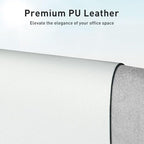 Aothia Faux Leather Desk Mat – Large Mouse Pad, Non-Slip PU Leather Blotter, Waterproof Writing Surface for Office and Home (Barely Grey, 47.2" x 23.6") - Image 2