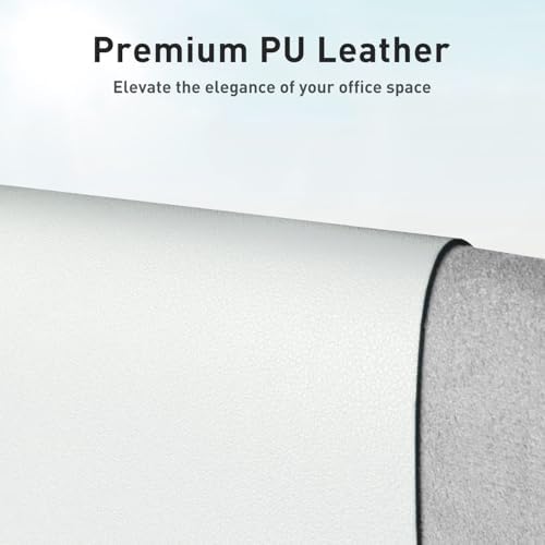 Aothia Faux Leather Desk Mat – Large Mouse Pad, Non-Slip PU Leather Blotter, Waterproof Writing Surface for Office and Home (Barely Grey, 47.2" x 23.6") - Image 2