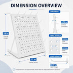2 Pack Pegboard Display Stand, Metal Peg Board with 32 Hooks, Adjustable Angle & Foldable Design, Thick Steel Panel, Durable Tabletop Rack 16''x12'' for Vendor Display, Craft Show, Jewelry Display (white) - Image 2